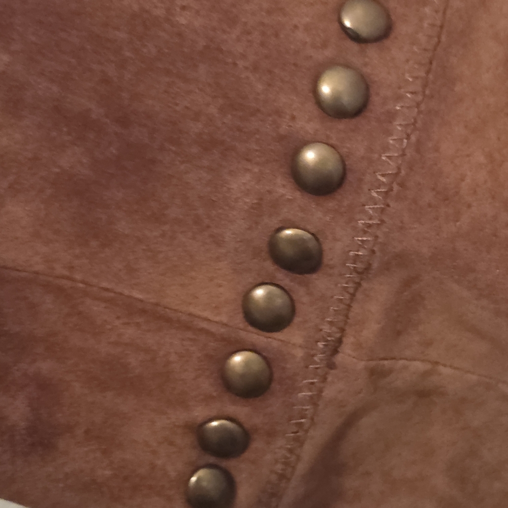 CHI by Falchi Tan Leather Studded Jacket NWT L - Picture 16 of 16